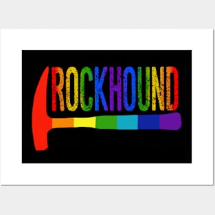 Rainbow Rockhound Rock Pick Geology Hammer Rockhounding Posters and Art